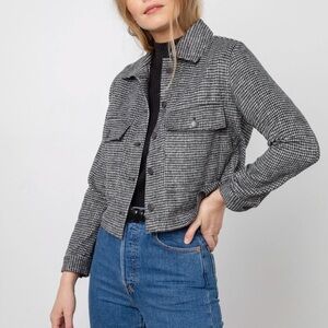 Rails Steffi Jacket black white mini houndstooth L